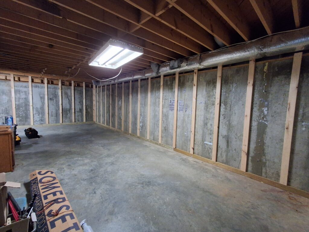 Basement Grid Ceiling Installation in Glasgow — ductwork concealment